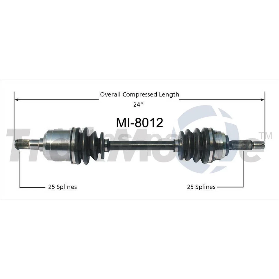 2X Conjunto de juntas CV delanteras para Mitsubishi Expo LRV 1992-1994 tracción delantera Foto 4 de 4