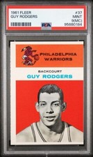 1961-62 Fleer #37 Guy Rodgers RC Rookie Card HOF PSA 9 MINT MC Graded Vintage. rookie card picture