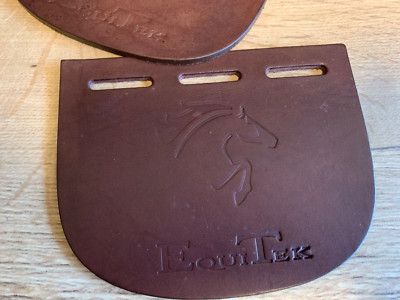English Chestnut Equitek Brown Saddle UK Leather Gurt Buckle Guards 3 Slot AG