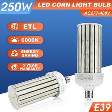 480V 250W LED Corn Light Bulbs E39 Mogul Base Commercial Parking Lot Lighting