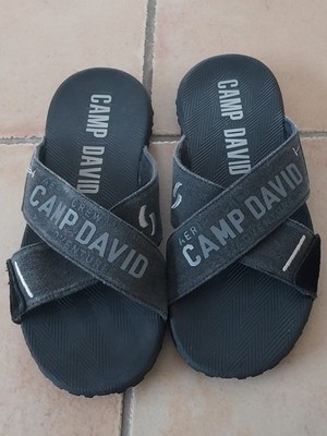 Camp David Slipper Pantolette Gr. 45 Schwarz Grau