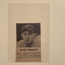 Atley Donald New York Yankees 1942 Annual Baseball Picture