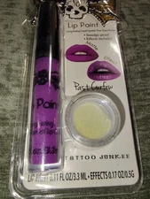 Tattoo Junkee Lip Paint Kit, Color Past Curfew Discontinued  Brand New 