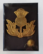 NOS ROBERT EMMET CO. SOLID BRASS DOOR KNOCKER SCOTTISH THISTLE