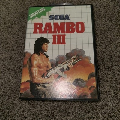 Vintage SEGA ''Rambo III'' 1988 Video Game Complete With Case & Manual 