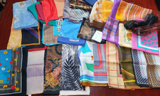 Scarves Lot Nylon Sheer Chiffon Polyester Head Neck Scarf Retro Vintage