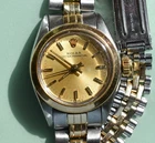 Vintage ROLEX Ladies 6719 Oyster Perpetual Two Tone Gold & Steel Watch 26mm