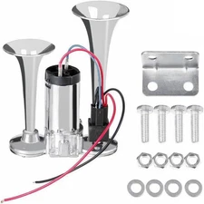 600DB Dual Electric Air Horn Kit Super Loud 12V Waterproof With Compressor