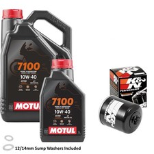 KVF400 Prairie 2x4 D Oil K&N Filter Motul 7100 10w40 5L Kawasaki KVF 400 1999 8.60 per litre