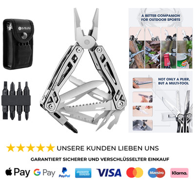 Multifunktionswerkzeug 21 in 1 Zange mit 4 Bit Faltbar