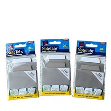 Avery NoteTabs Repositionable Gray Sticky Fla...