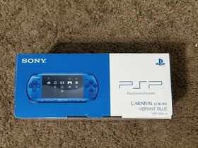 Sony PlayStation PSP 3000 Blue with Box | Charger | Battery - SHIP IN 1-DAY