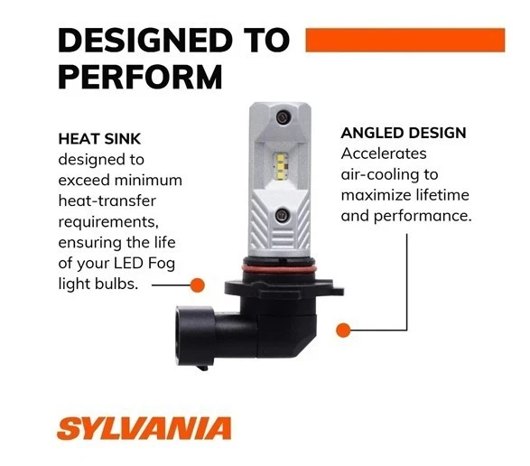 Sylvania Super Bright 9145 / 9140 / H10 6000K White LED Fog Light Bulb - 2 Pack - Image 4 of 4