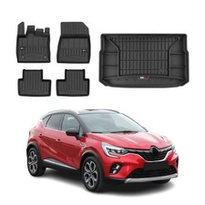 OMAC Fußmatten & Kofferraumwanne Set für Renault Captur 2019-2026 Gummi TPE 5x