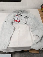 MCR SAFETY Size L, Cape Sleeves Leather, 44 oz, Gray 38100MWL