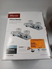 Pfirster Series 2-pack 4 in. Centerset Faucet Combo Kit w/ Acrylic Knobs, Chrome