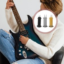  3pcs Guitar Endpin Jack - 6.35/6.5mm Audio Output Connector - Metal Strap Pin