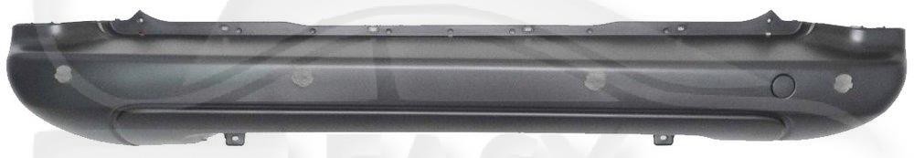 Pare-choc arrière Peugeot Partner noir plastique avec radar recul PacKontrol