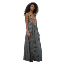 Urban Outfitters Ecote Tie Dye Maxi Dress Embroidered Top Spaghetti Straps