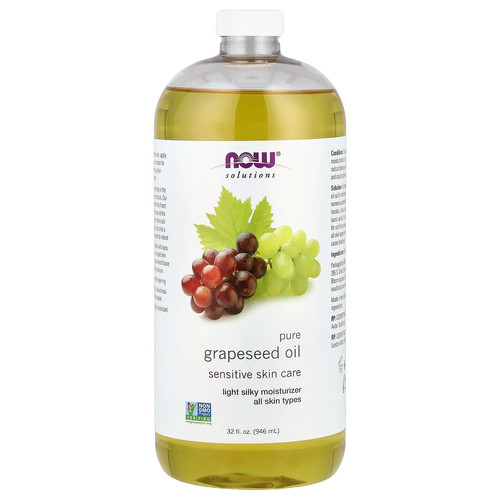 Solutions, Pure Grapeseed Oil, All Skin Types, 32 fl oz (946 ml)