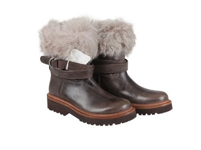 BRUNELLO CUCINELLI Damen Leder Stiefel Schuhe Boots Größe EUR 37 UK 4 US 7