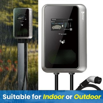 7kW 8 32A Intelligente Wallbox Typ 2, WLAN, für alle EVs, 7,5m Ladekabel