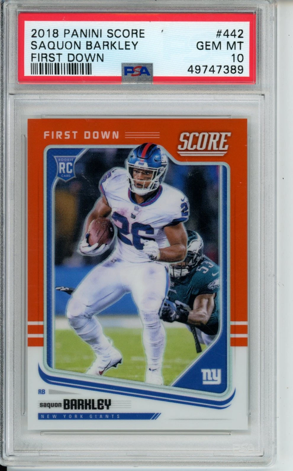 Saquon Barkley Panini Score #442 First Down