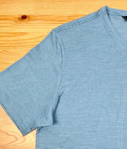 TRAVIS MATHEW T-Shirt Men's Large Blue Striped V-Neck Pima Viscose Lightweight - Picture 11 of 24