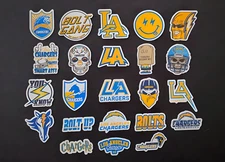 Football Vinyl Decal Stickers LA Sports Bolt Gang Bolt Up Los Angeles Chargers