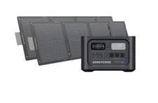 GENEVERSE 1210Wh Solar Generator Bundle: (60-GVUS-SG2M2) - BLACK
