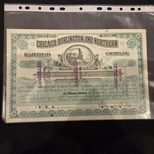 1888 Chicago Burlington & Northern Railroad  John Murray Forbes Signature