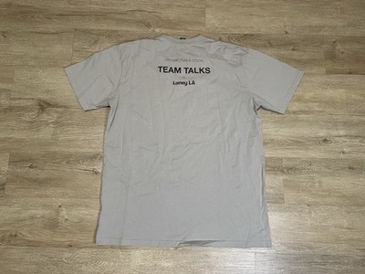 As Colour Team Talks @ Laney LA Tee Shirt 100% Cotton Men Sz L Gray short Sleeve