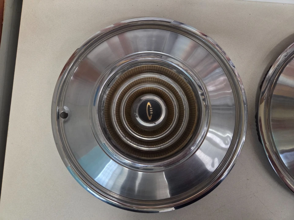 1966 Chrysler New Yorker hubcaps wheel covers - Image 4 of 4