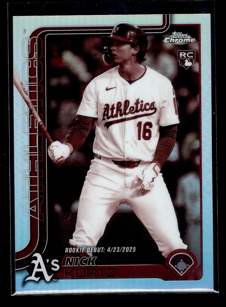 2025 Topps Chrome Update - Nick Kurtz RC Sepia Refractor - #USC180 - Oakland A’s