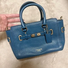 Coach 2WAY Handbag F37635 – Versatile Leather Bag Dual Handle & Strap Design