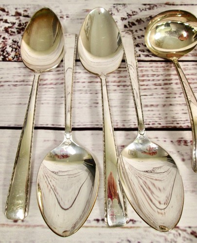 Set posate vintage nichel argento bordo rotolo art deco classico tradizionale 74 - Foto 19 di 19