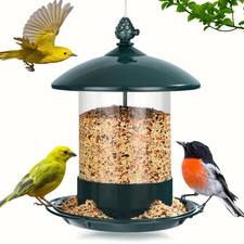Metal Bird Feeders for Outdoors Hanging, Weather Resistant Wild Bird Feeder w...