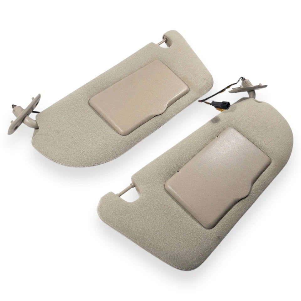 Par de parasoles laterales para conductor y pasajero Saturn serie L 2000-2005 beige iluminado Foto 2 de 4