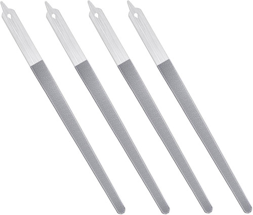 4 Pcs Diamond Deb Nail File Metal Nail File with Sharp Pointed Tip, Stainless St