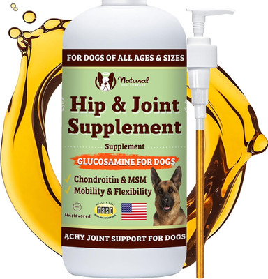 Liquid Glucosamine for Dogs, Hip & Joint Oil, Extra Strength Cartilage, Joint Su