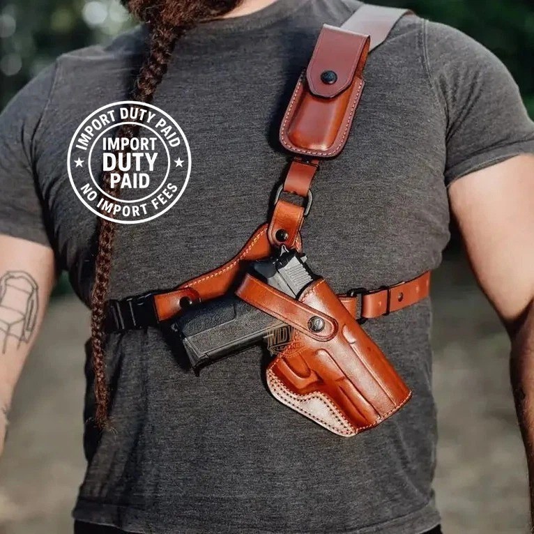 Sig Sauer P365 Series Leather Chest Holster with Mag Pouch in