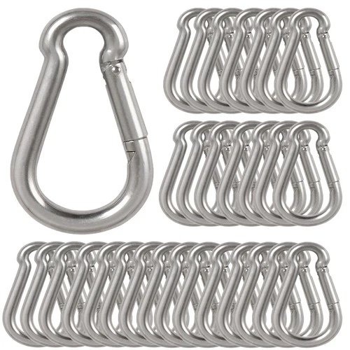 3Inch Safety Spring Snap Hook, 5/16I Galvanized Steel Quick Link Carabiner Cl... - Picture 1 of 6