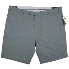 NEW Polo Ralph Lauren Shorts Mens 42 Blue Grey Slim Stretch Chino Cotton 9.5"
