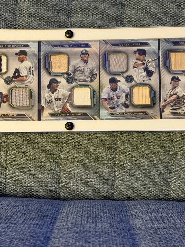 2019 Topps Triple Threads- Yankees, Red Sox Patch Book- Jeter, Judge, Rivera /10 - Image 3 of 4