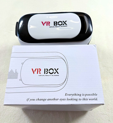 VR BOX Smartphone VR Headset Virtual Reality Glasses 6.0in Black/White Plastic
