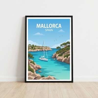 Mallorca Spanien Reise Poster Wandbild Kunstdruck Urlaub Geschenk