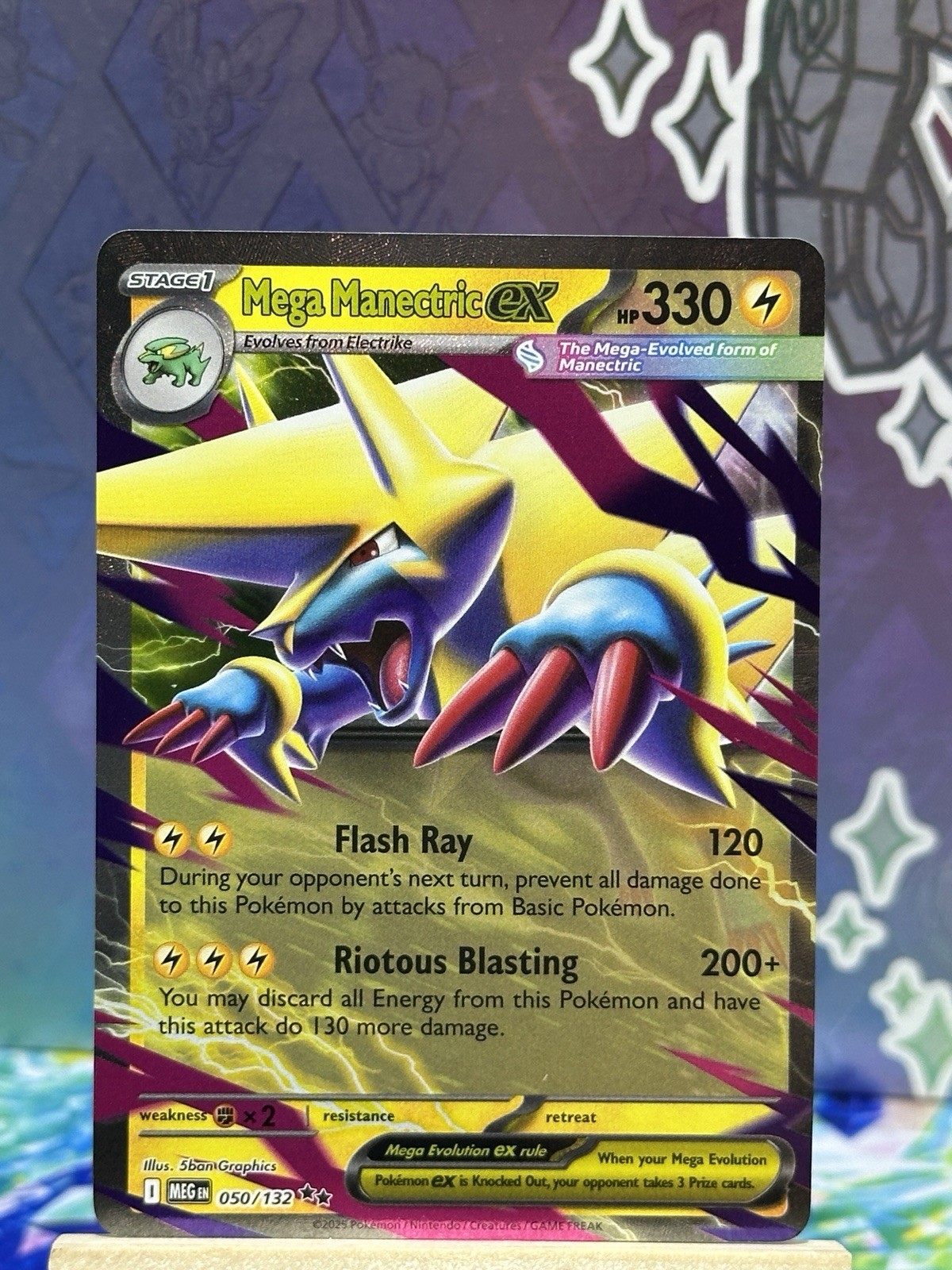 New Mega Manectric EX 050/132 Near Mint Mega Evolution Pokemon TCG English