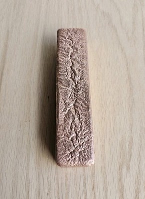 1 Large High Quality 6'' Hand Poured Pure Copper Bread Loaf Art Bar 2.98 Lbs.