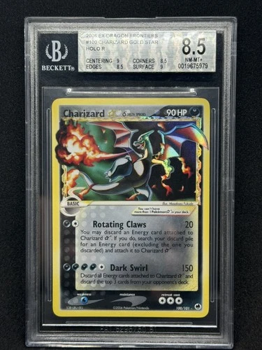 Pokemon Charizard Gold Star Ex Dragon Frontiers Holo Ultra Rare #100/101 BGS 8.5