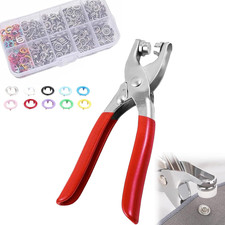 100pcs Metal Snaps Buttons with Fastener Pliers Press Tool Kit Snaps for Sewing
